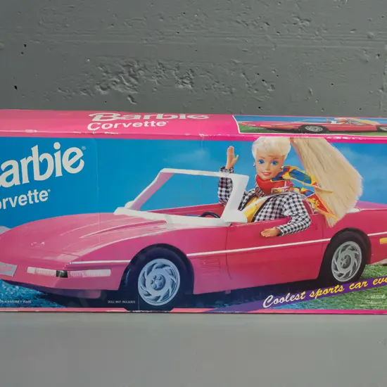 1994 Arcotoys / Mattel Barbie Corvette in sealed original box H-115 L-540 W-230