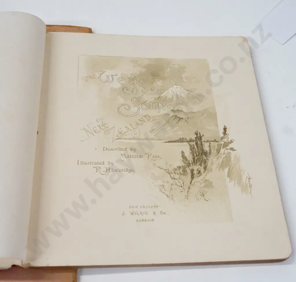 vintage illustrated New Zealand souvenir publication - West Coast Sounds of NZ, printed J Wilkie & Co Dunedin and Image 1++