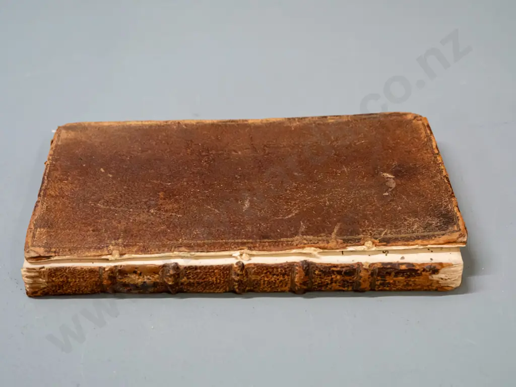 antique book - John Wesley - Treatise of Christian Perfection, 1743 - damage to binding, foxing and staining Image 1++