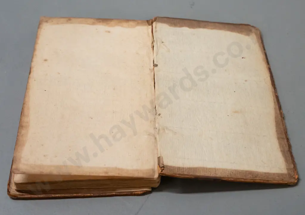 antique book - John Wesley - Treatise of Christian Perfection, 1743 - damage to binding, foxing and staining Image 1++