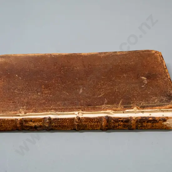 antique book - John Wesley - Treatise of Christian Perfection, 1743 - damage to binding, foxing and staining