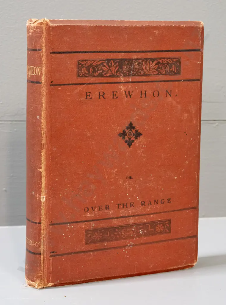 vintage book - Erewhon - Samuel Butler - 1873 edition. Damage to binding, foxing. Image 1++