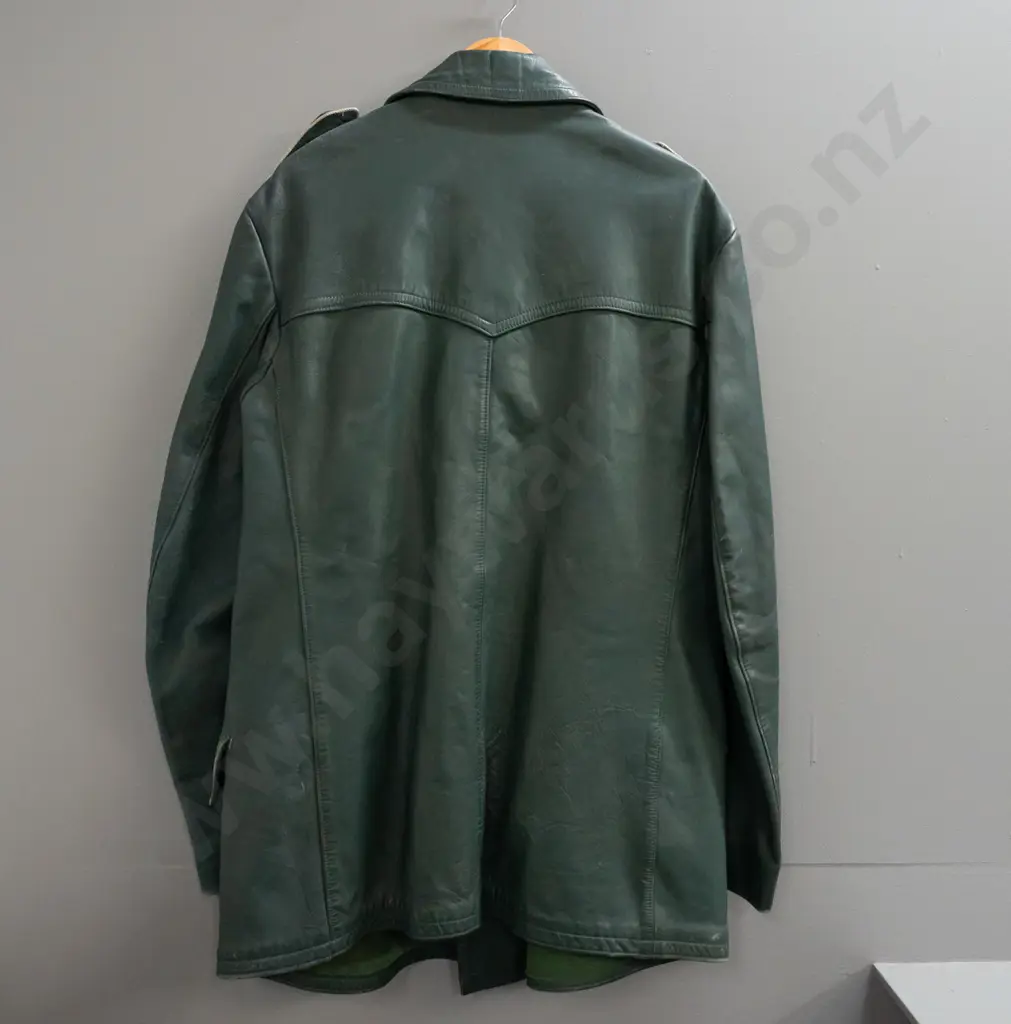 vintage 1970's double breasted police jacket/military trench coat, size 52 large. Image 1++