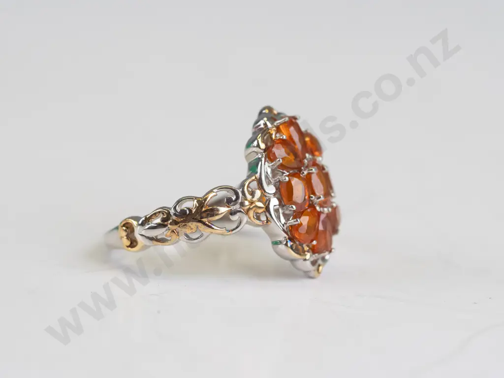 sterling silver citrine ring stamped 925 Image 1++