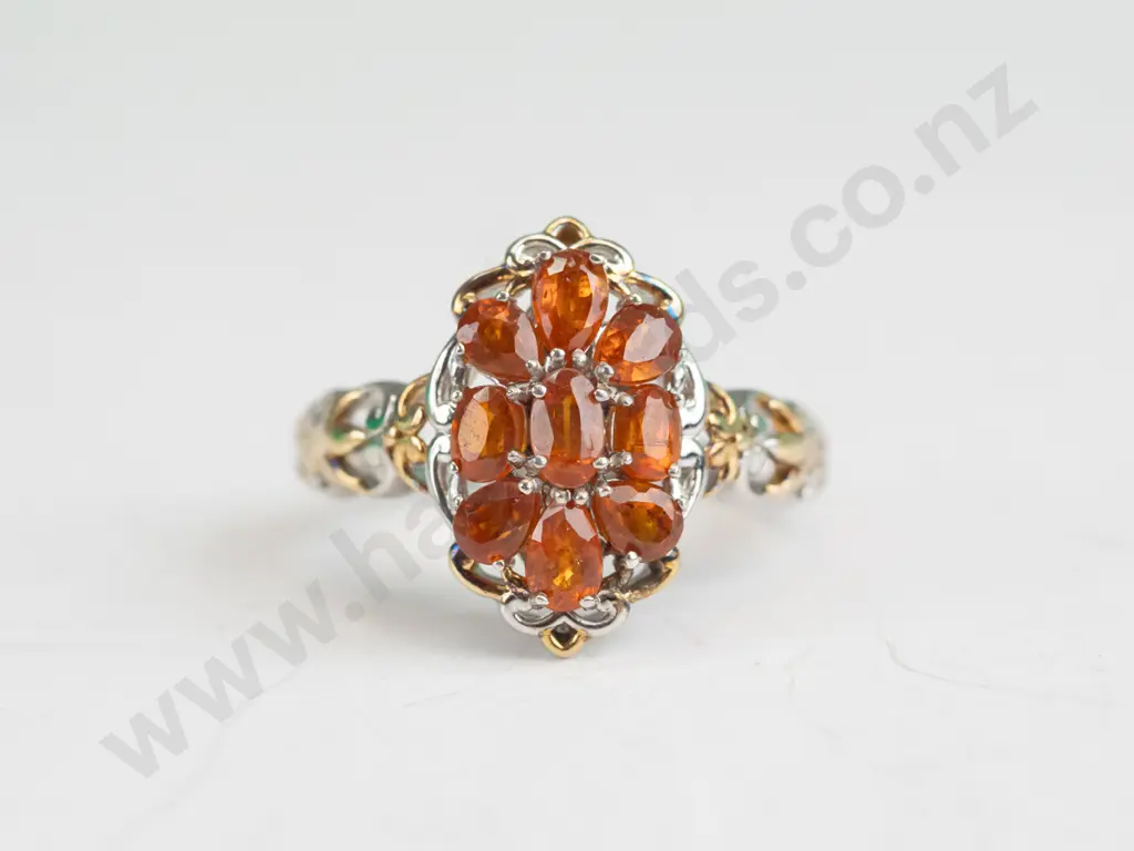 sterling silver citrine ring stamped 925 Image 1++