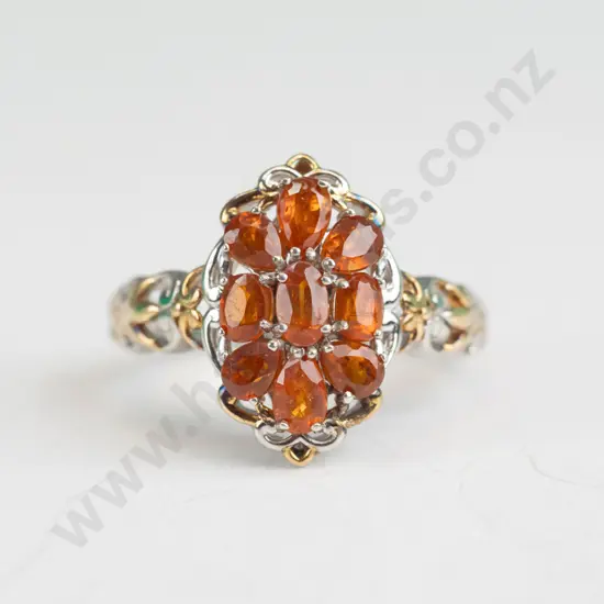 sterling silver citrine ring stamped 925