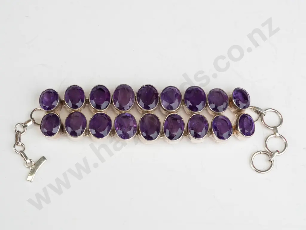 sterling silver and amethyst bracelet Image 1++