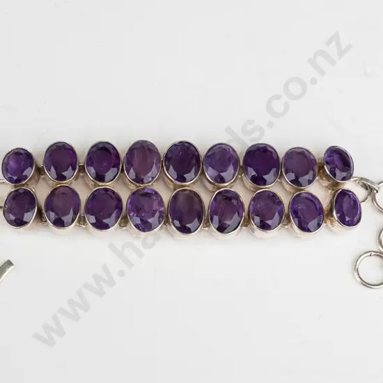 sterling silver and amethyst bracelet
