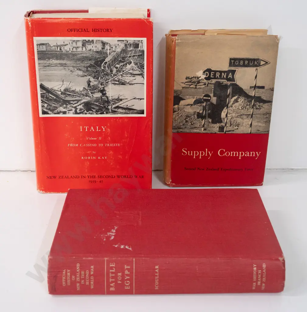 3 New Zealand official military history books - Battle of Egypt, Italy Volume 2 and 2nd NZEF Supply Company - general Image 1++