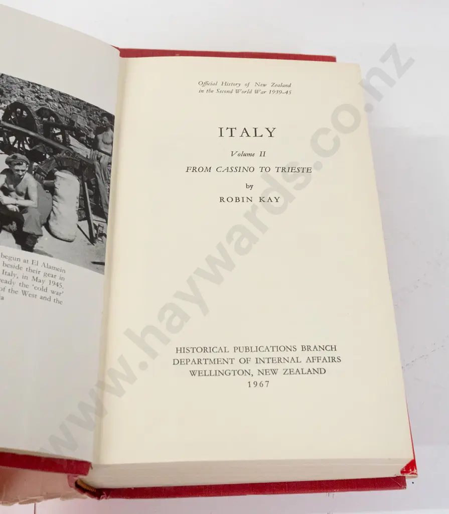 3 New Zealand official military history books - Battle of Egypt, Italy Volume 2 and 2nd NZEF Supply Company - general Image 1++