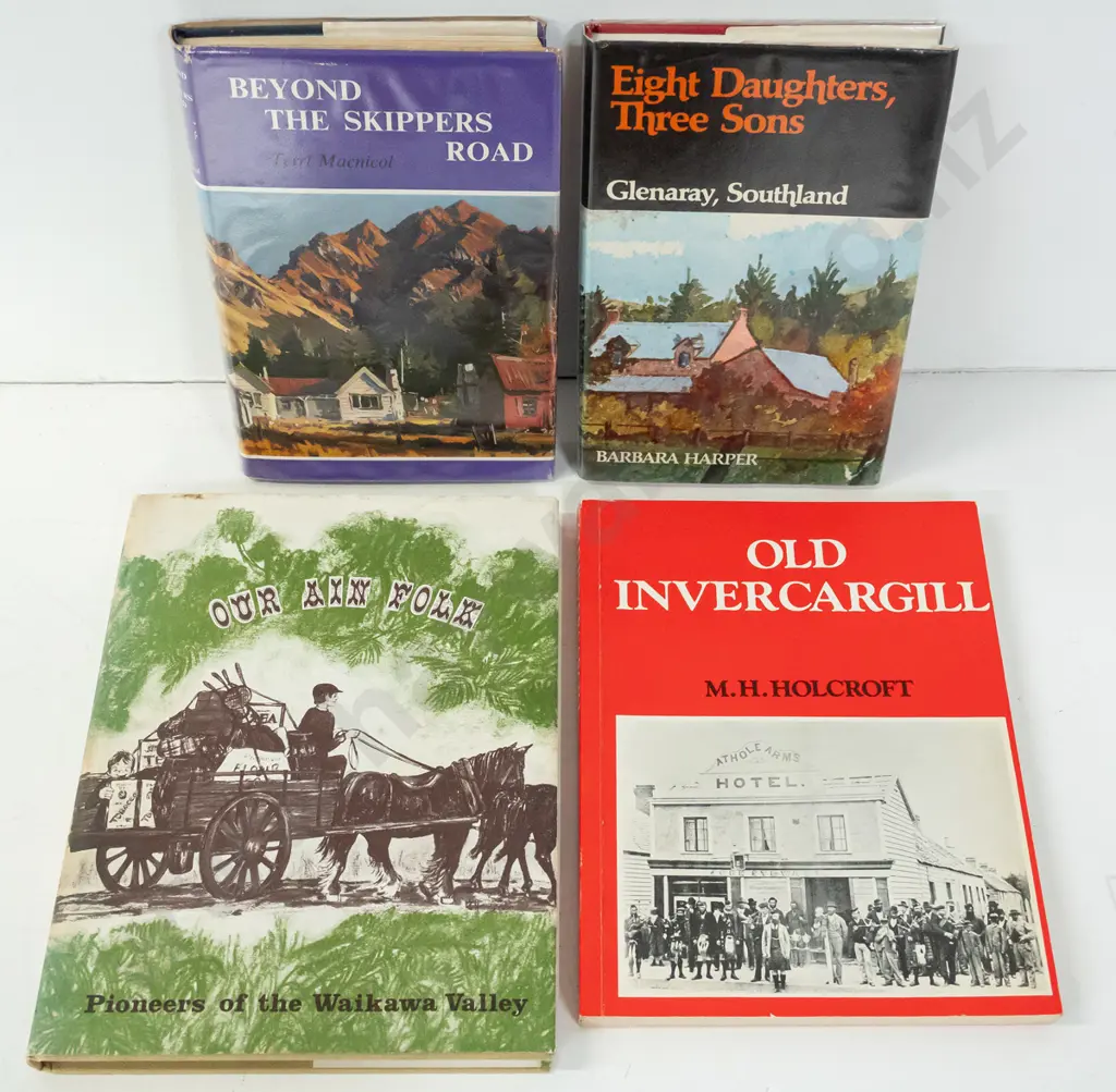 4 local history publications - Beyond the Skippers Road, 8 Daughters 3 Sons, Old Invercargill & Our Ain Folk Image 1++