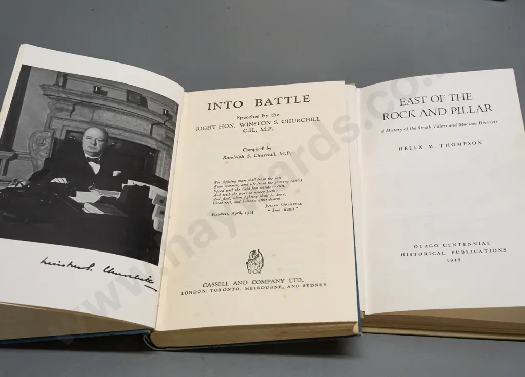 4 books - Golden Days of Lake Country, Tuapeka The Land and its People, East of Rock & Pillar Winston Churchill speeches Image 1++