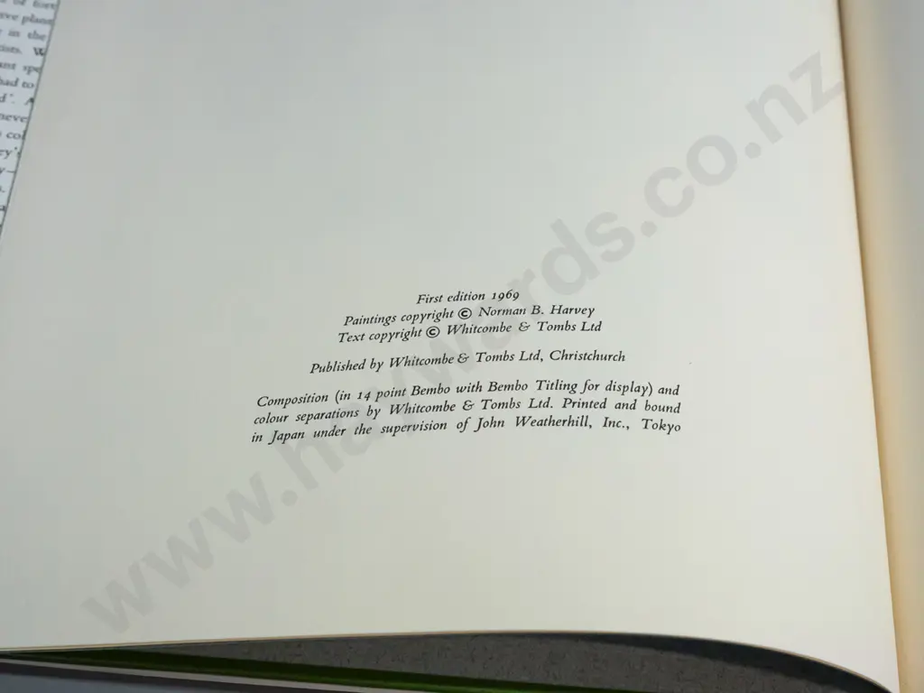 slip-cased book - New Zealand Botanical Paintings - Norman Harvey (artist) and E.J. Godley (text) 1969 Image 1++