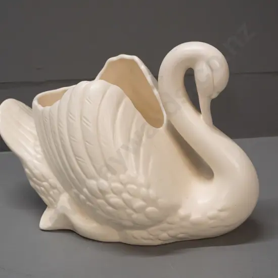 Crown Lynn large swan marked "170." - minor staining / crazing inside H-220 L-310