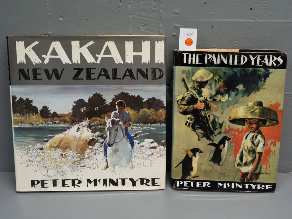 Peter McIntyre 2x books - Kakahi New Zealand  (signed)  & The painted years Image 1++