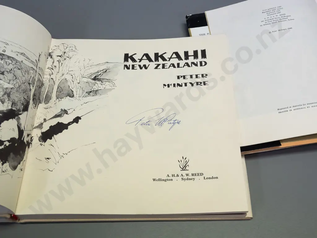 Peter McIntyre 2x books - Kakahi New Zealand  (signed)  & The painted years Image 1++