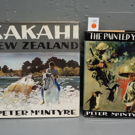 Peter McIntyre 2x books - Kakahi New Zealand  (signed)  & The painted years
