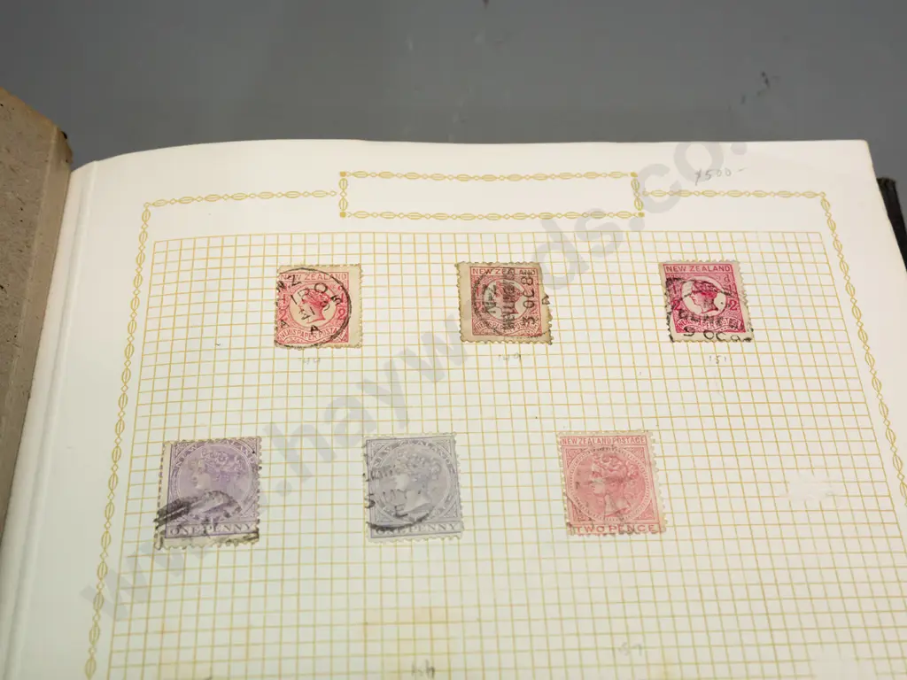 3 stamp albums with New Zealand contents, dating from circa 1870s half penny newspaper stamps onward Image 1++