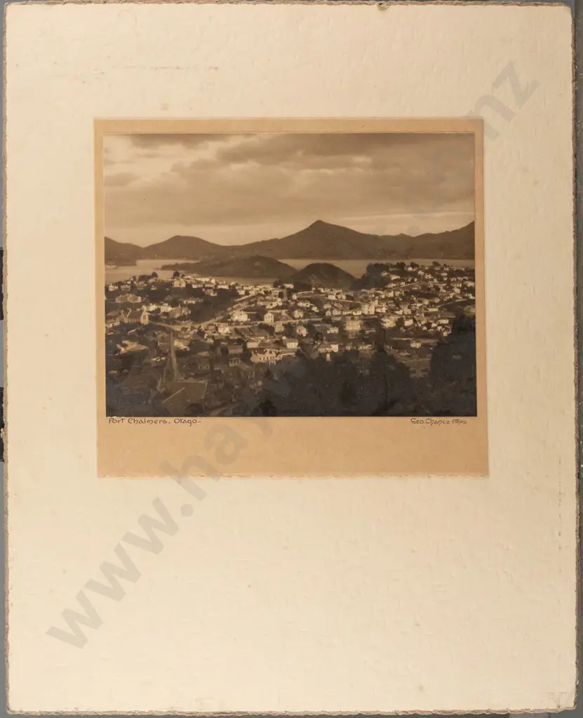 unframed vintage George Chance photograph "Port Chalmers, Otago" H160 W210 Image 1++