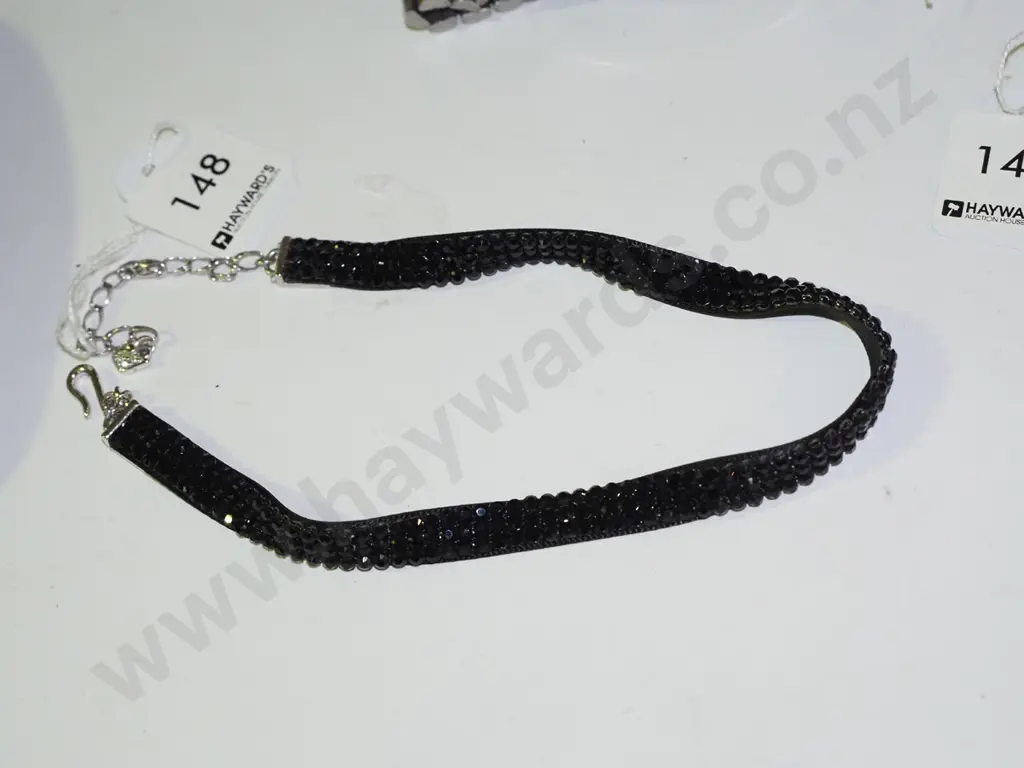 black and silver Swarovski choker Image 1++