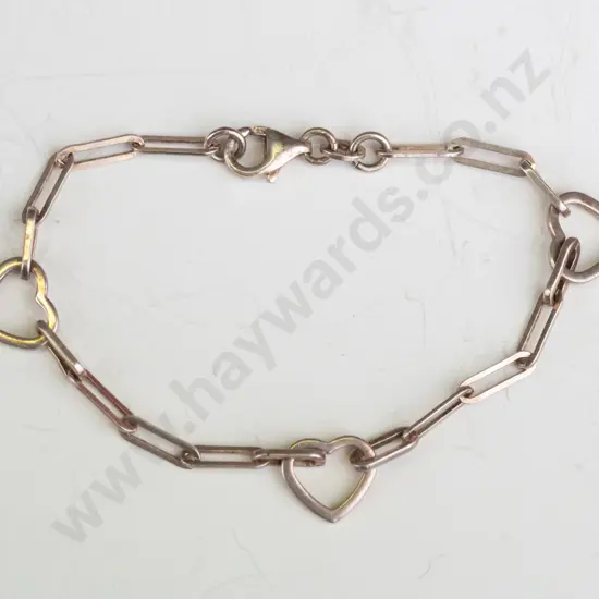 silver link bracelet stamped 925