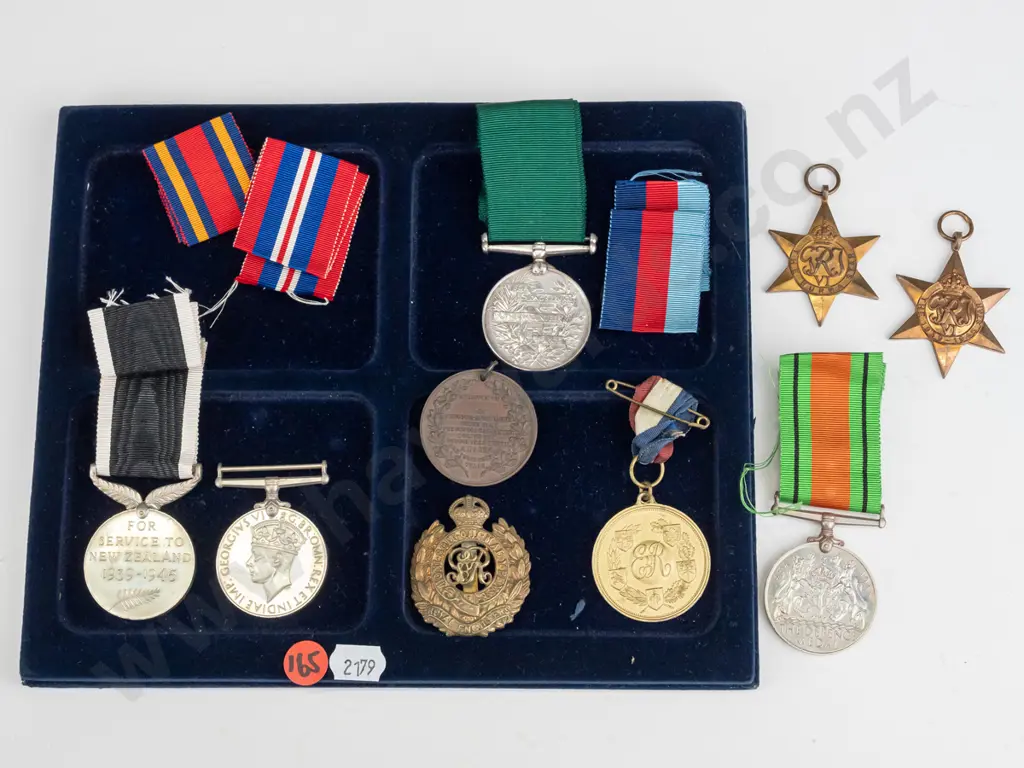 tray of assorted military service and other medals Image 1++