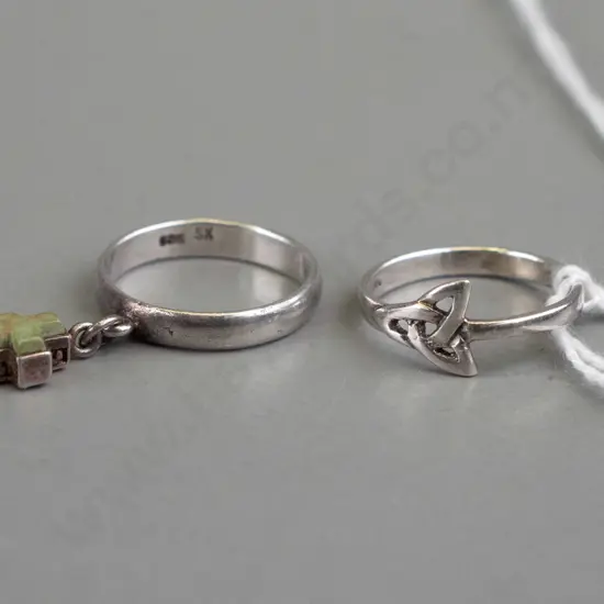 2 sterling silver rings both stamped 925