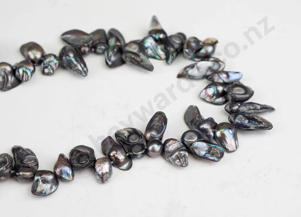 silver & blister pearl necklace stamped 925 Image 1++