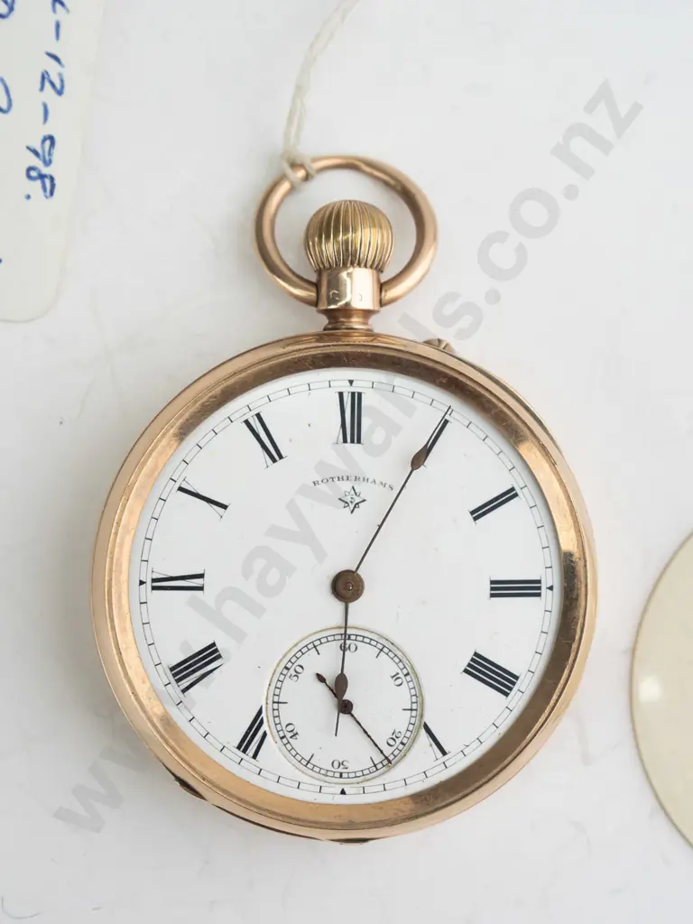 Rotheram pocket watch EHM (9ct case, approx 20gm) Image 1++