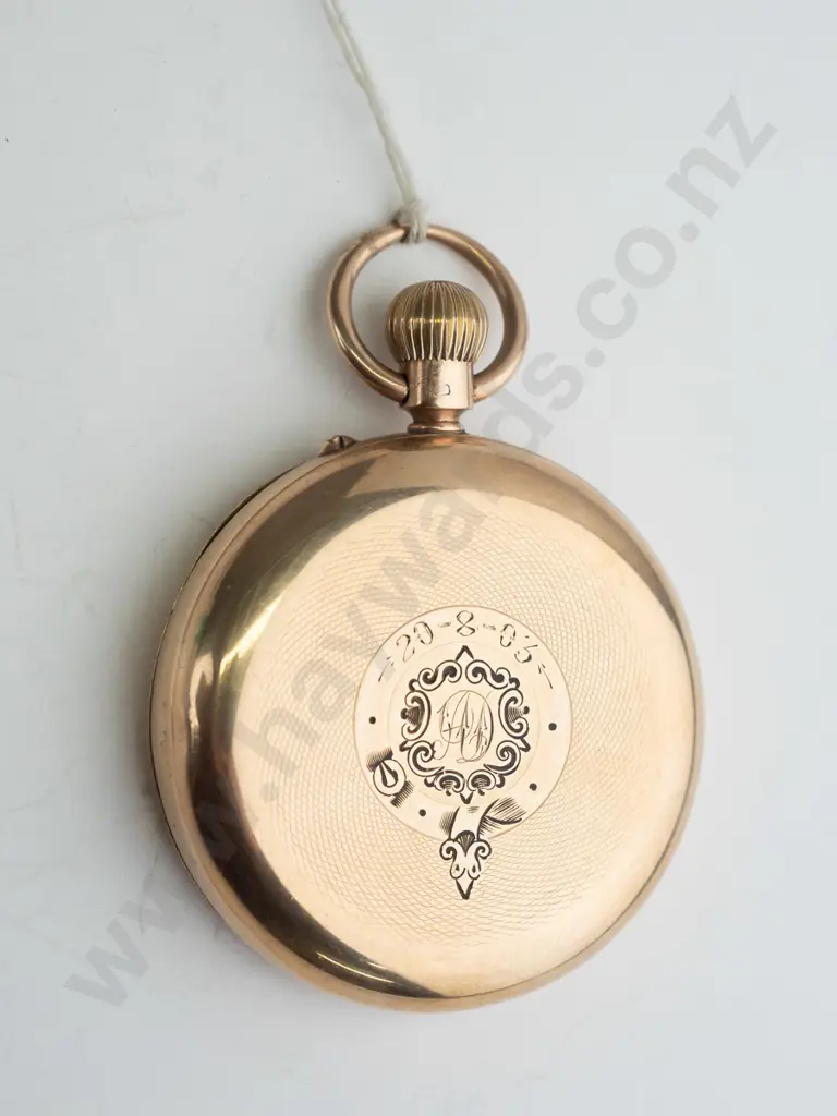Rotheram pocket watch EHM (9ct case, approx 20gm) Image 1++