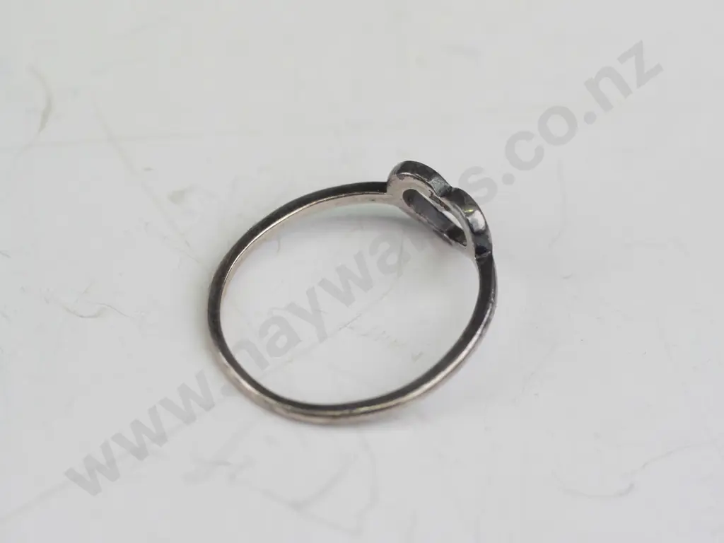 silver Karen Walker heart ring stamped KW 925 Image 1++
