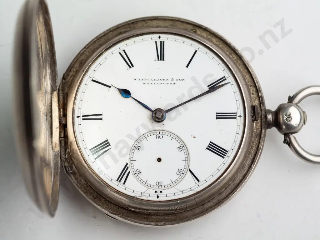 silver pocket watch W Littlejohn & Son Wellington lion, shield, K  2903  JO Image 1++