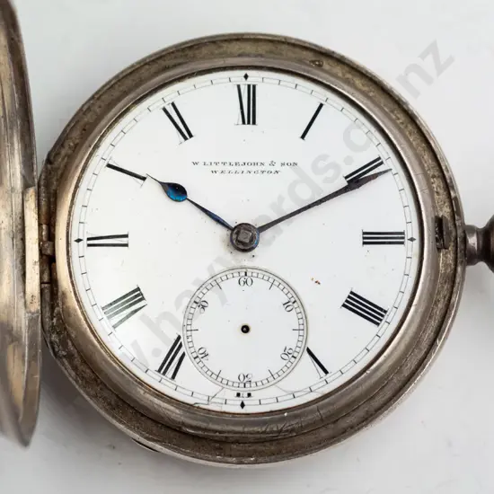 silver pocket watch W Littlejohn & Son Wellington lion, shield, K  2903  JO
