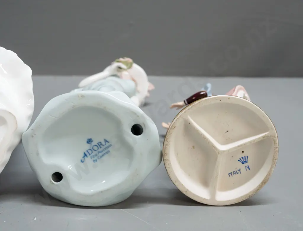 3 china female figurines: Francesca Art China Staffordshire "Jessica" H-200, small Italian & one Adora Image 1++