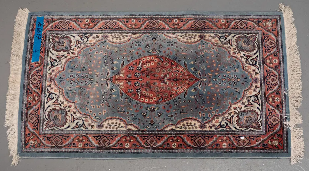 woolen Persian style floor rug, foliate decoration reds & blues some facing H1320 W800 Image 1++