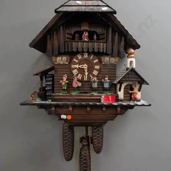 Reuge Swiss made musical cuckoo clock (Happy Wanderer / Edelweiss) H-460 W-410 - going