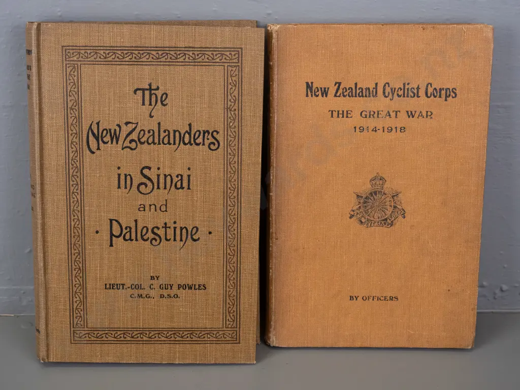 2x NZ military histories 1922: New Zealand Cyclist Corps 1914-1918 & The New Zealanders in Sinai and Palestine Image 1++