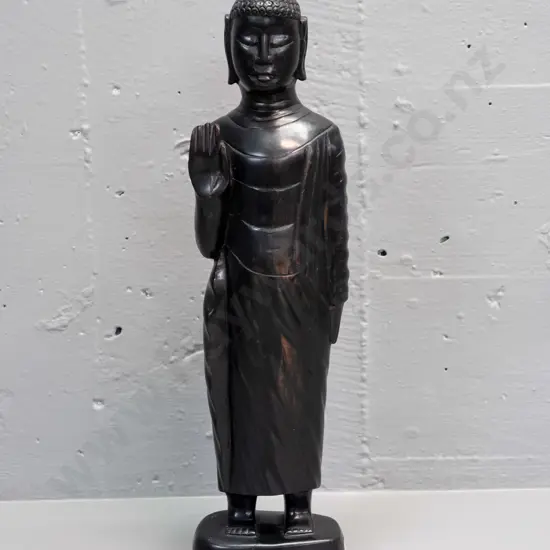 carved hardwood  priest or disciple figure - a few minor surface cracks H-390