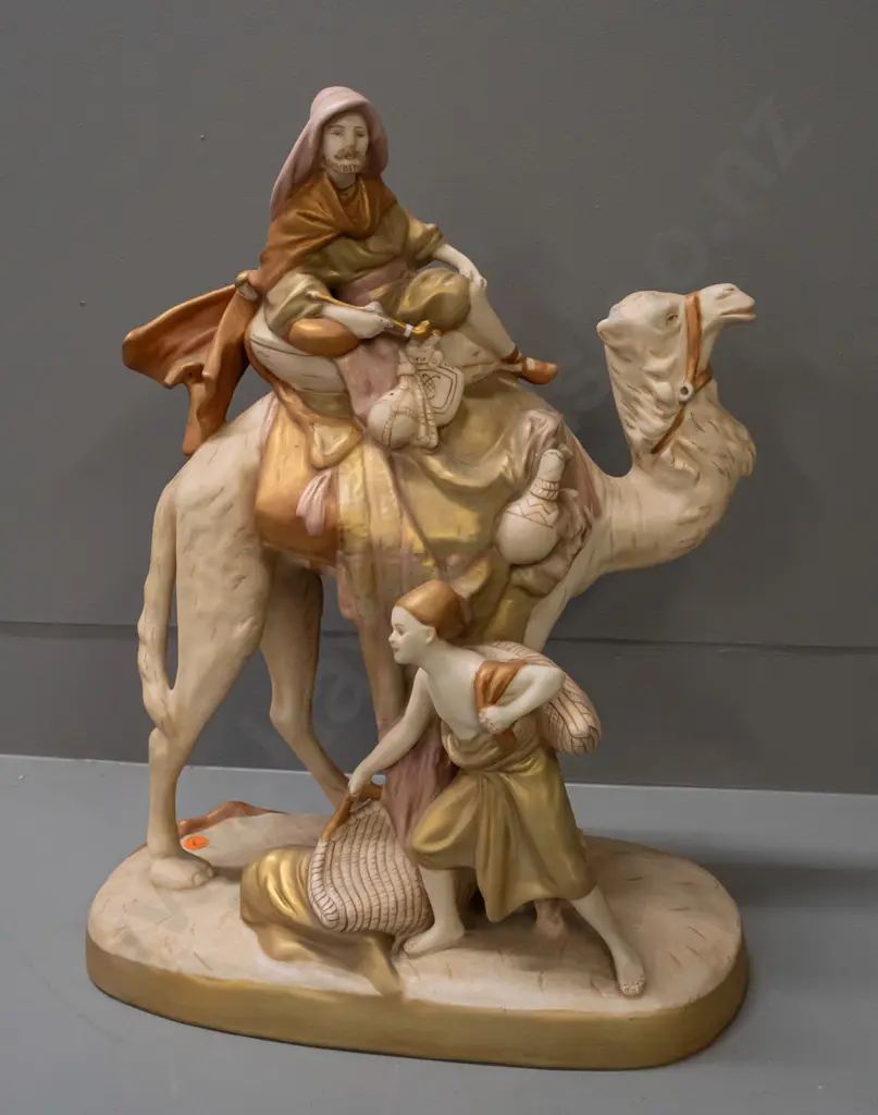 vintage large Royal Dux camel rider figure H-460 L-360 Image 1++