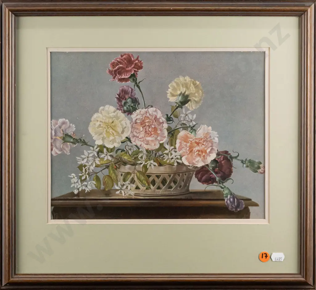 framed print - still life flowers H225 W285 Image 1++