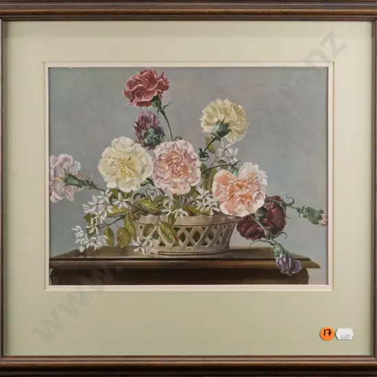 framed print - still life flowers H225 W285