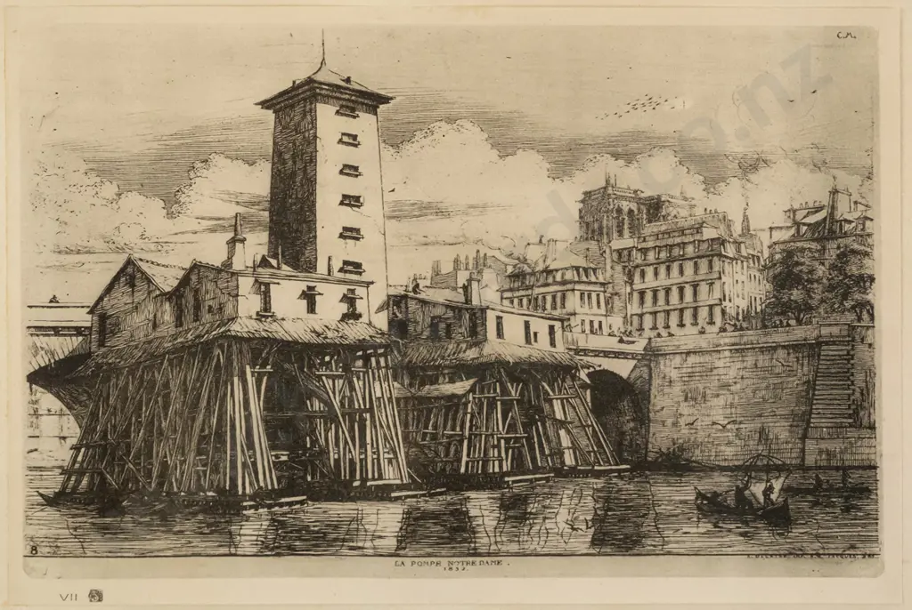 2x framed vintage prints - Notre-Dame Each H120 W220 Image 1++