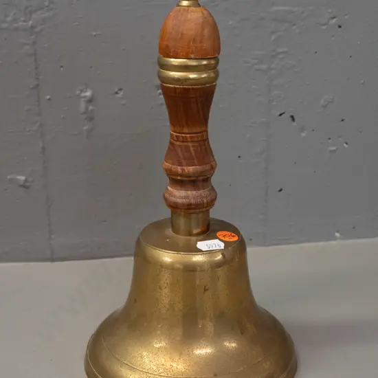 cast brass and timber school bell H-260 Diameter 150