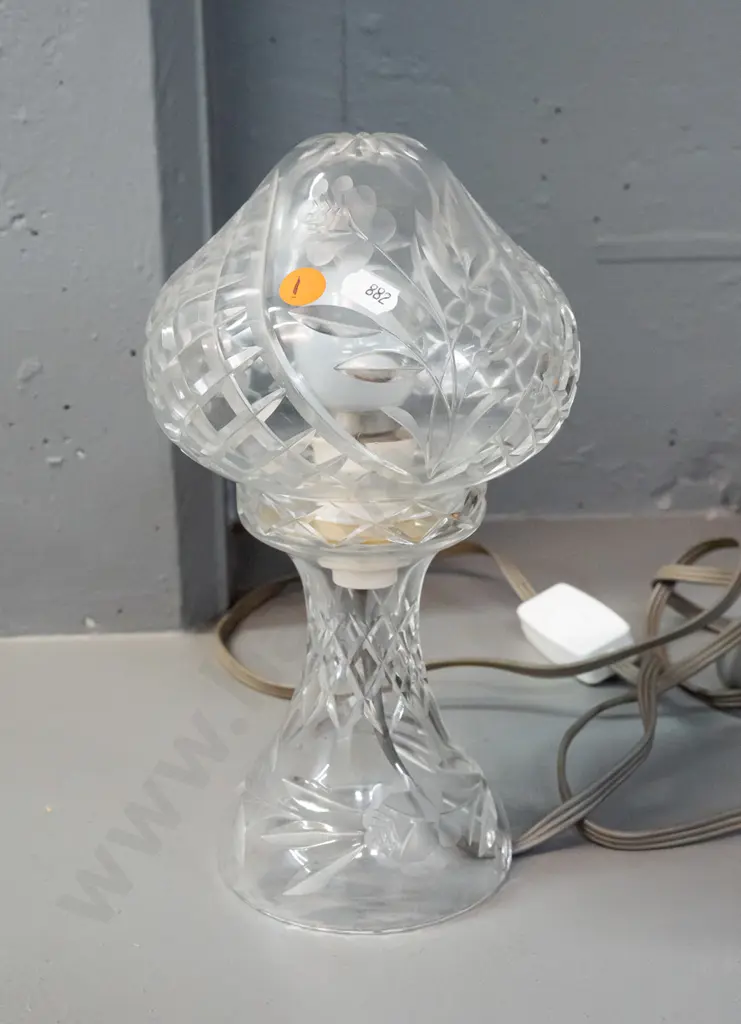 cut crystal 2-piece table lamp H-270 Image 1++