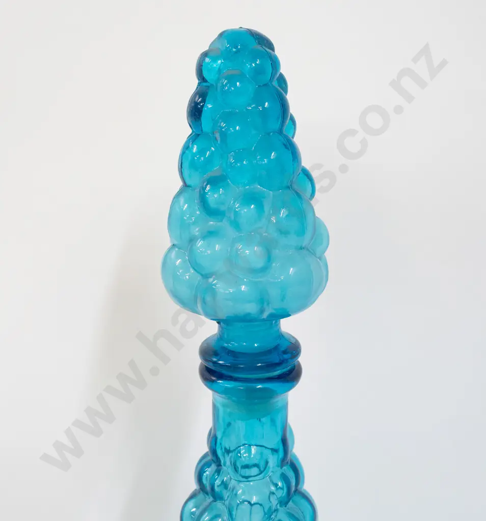blue bubble glass genie bottle H400 Image 1++