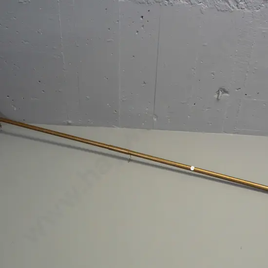 long brass hunting horn - minor marks and tarnishing L-1220, flared end D-135