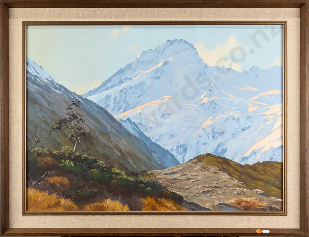 Kenneth Nelson 1977 - framed oil Mt Sefton, Mt Cook National Park" H470 W650 Image 1++