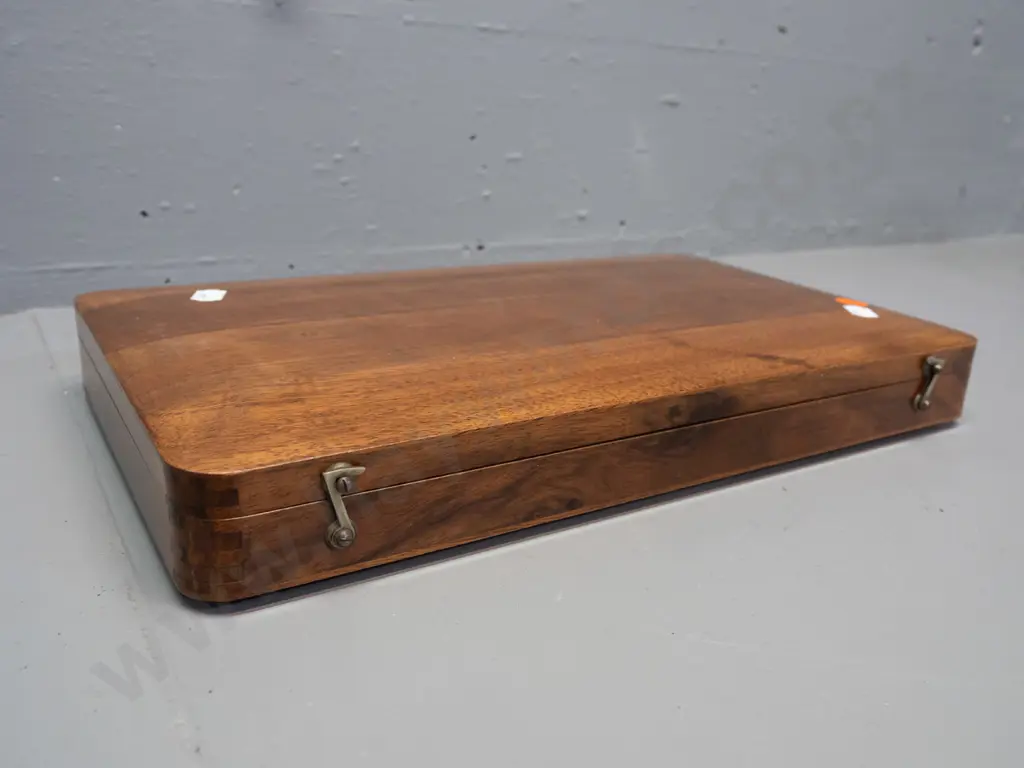 vintage German E.O. Richter & Co Pracision drafting set with dotting pen, brass cams, numerous drawing tools, in fitted Image 1++