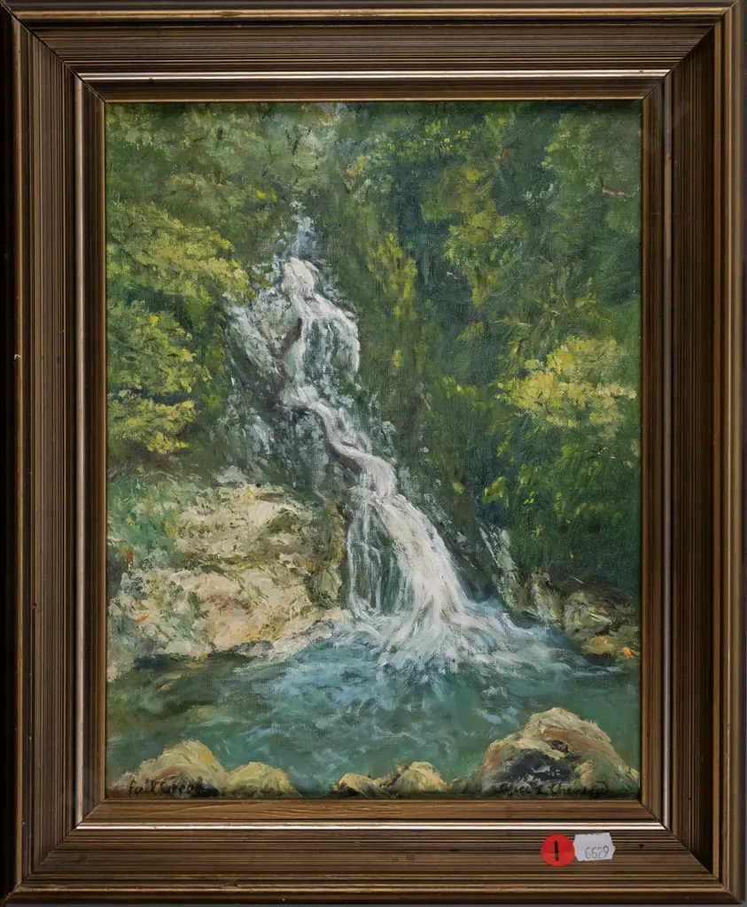 Alice Chenery - framed oil "Falls Creek" H280 W220 Image 1++