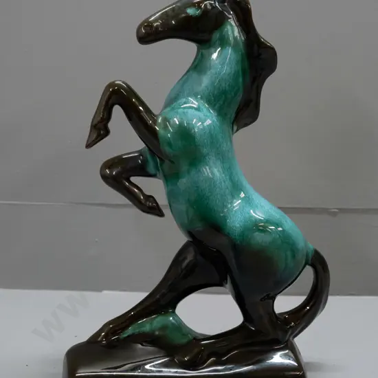 Blue Mountain Pottery large rearing horse figure H-365